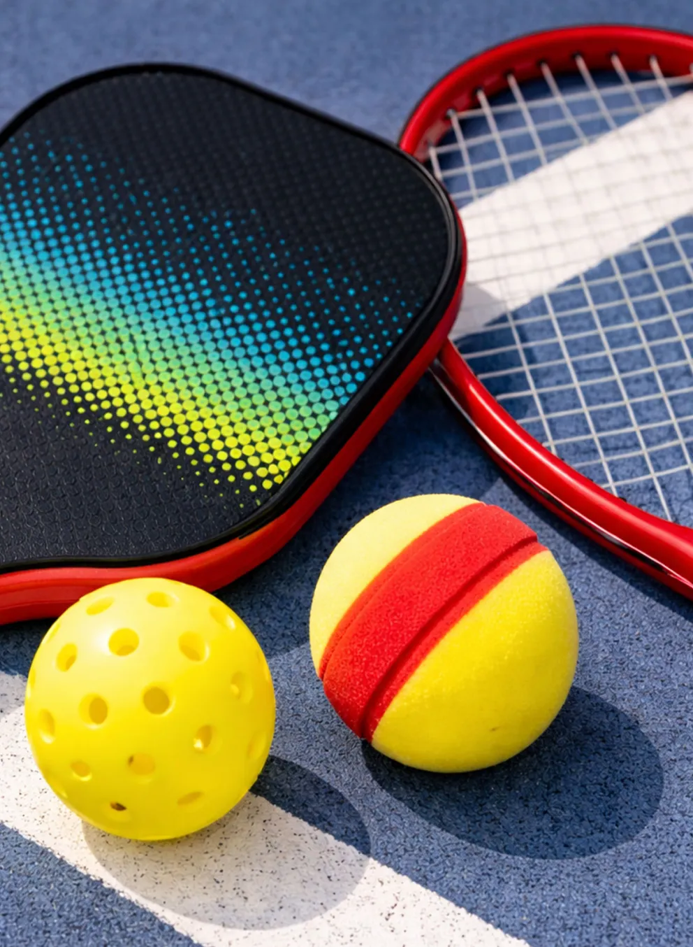 Pickleball and Typti rackets and balls